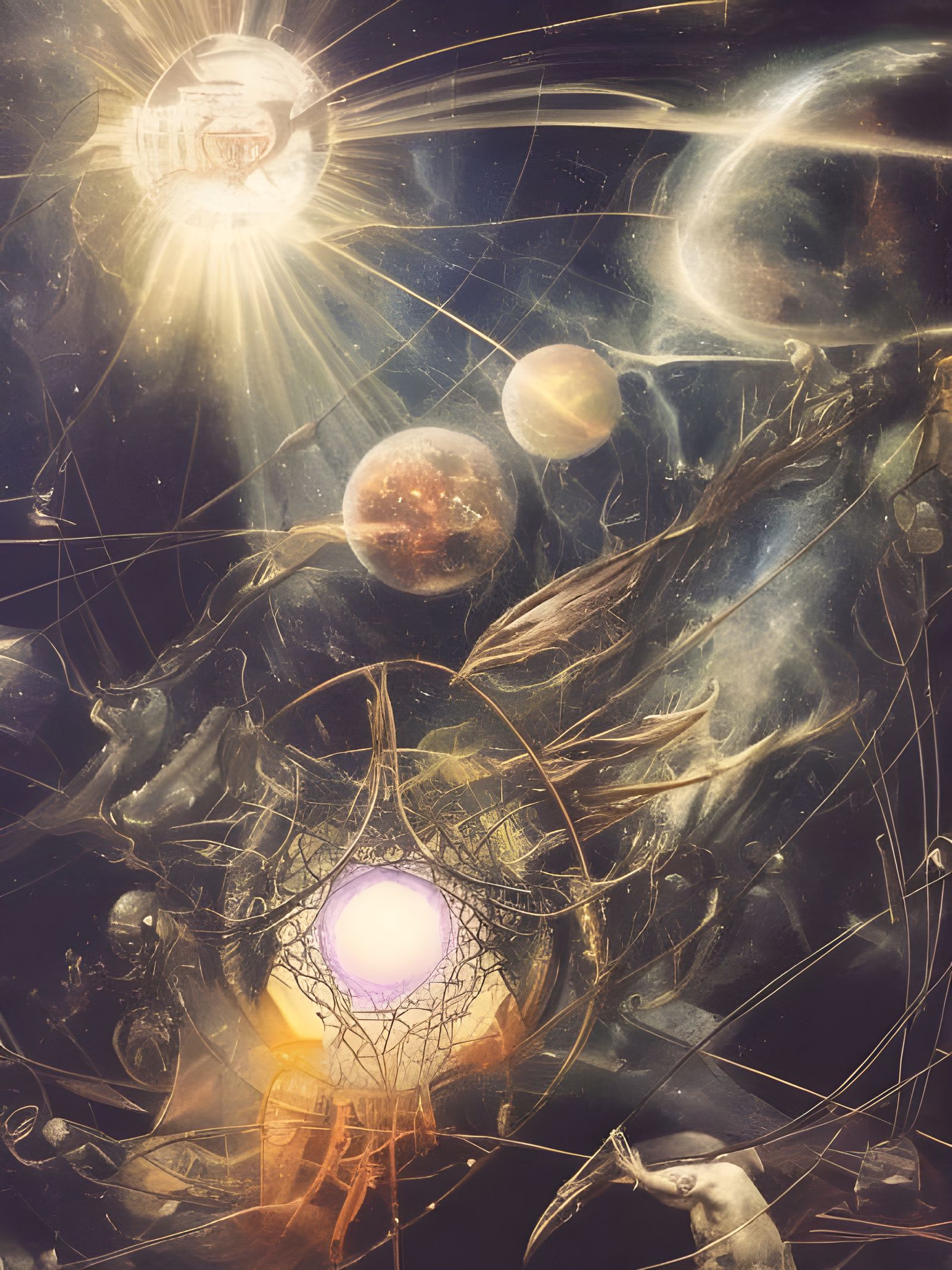 Surreal Objects Laboratory with God Rays, Hyperdetailed