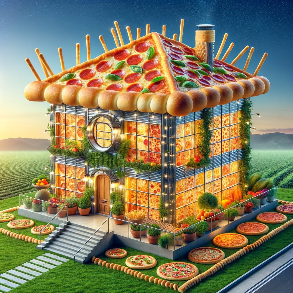 Futuristic Pizza House: A Gastronomical Abode
