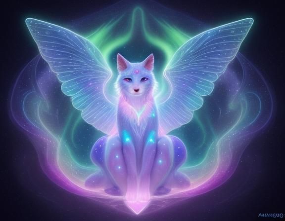 Cute Fantasy Animal in Astral Cosmic Aurora