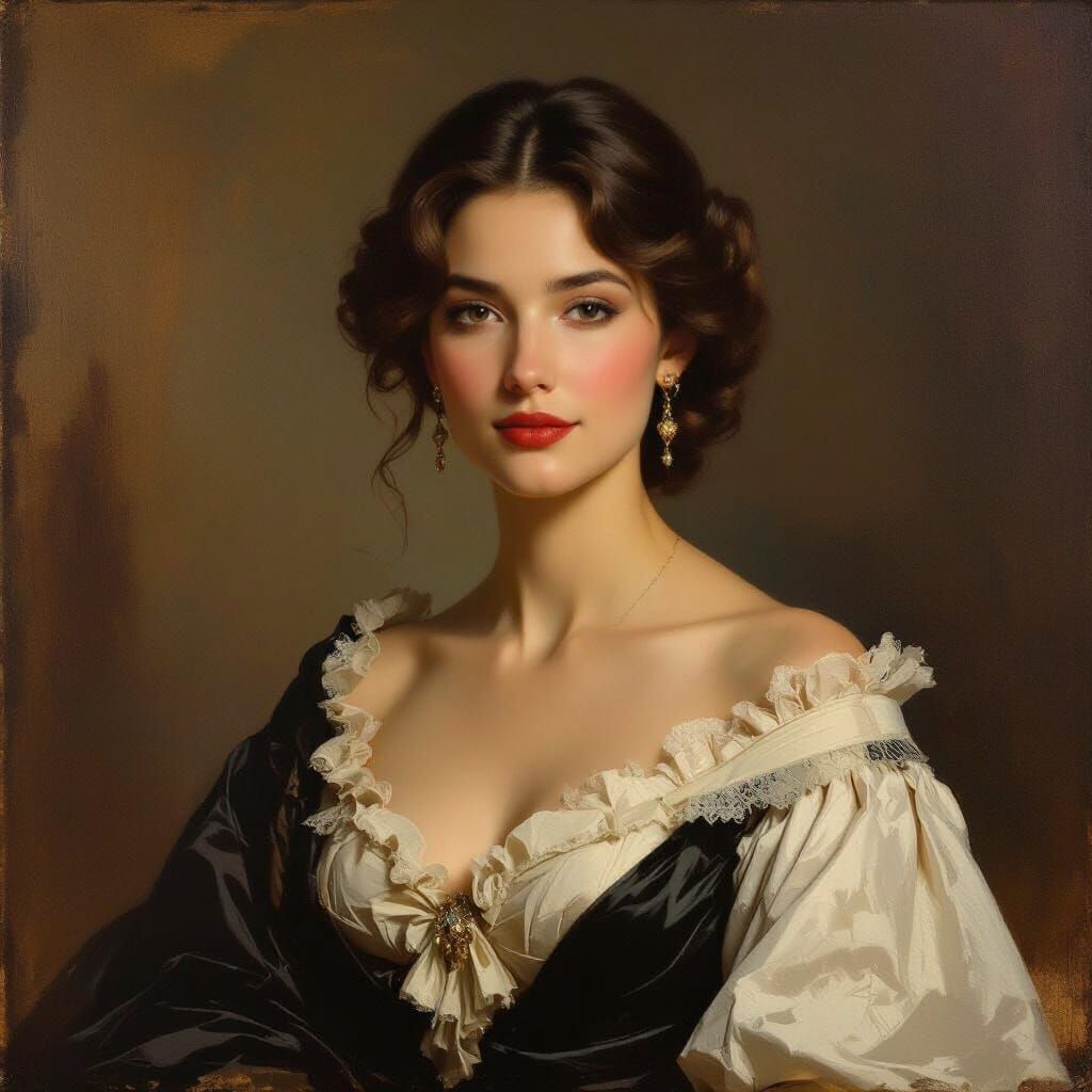 Regal Oil Portrait of Alexis in Soft Light