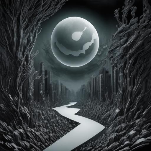 Abstract Surrealism in Black and White