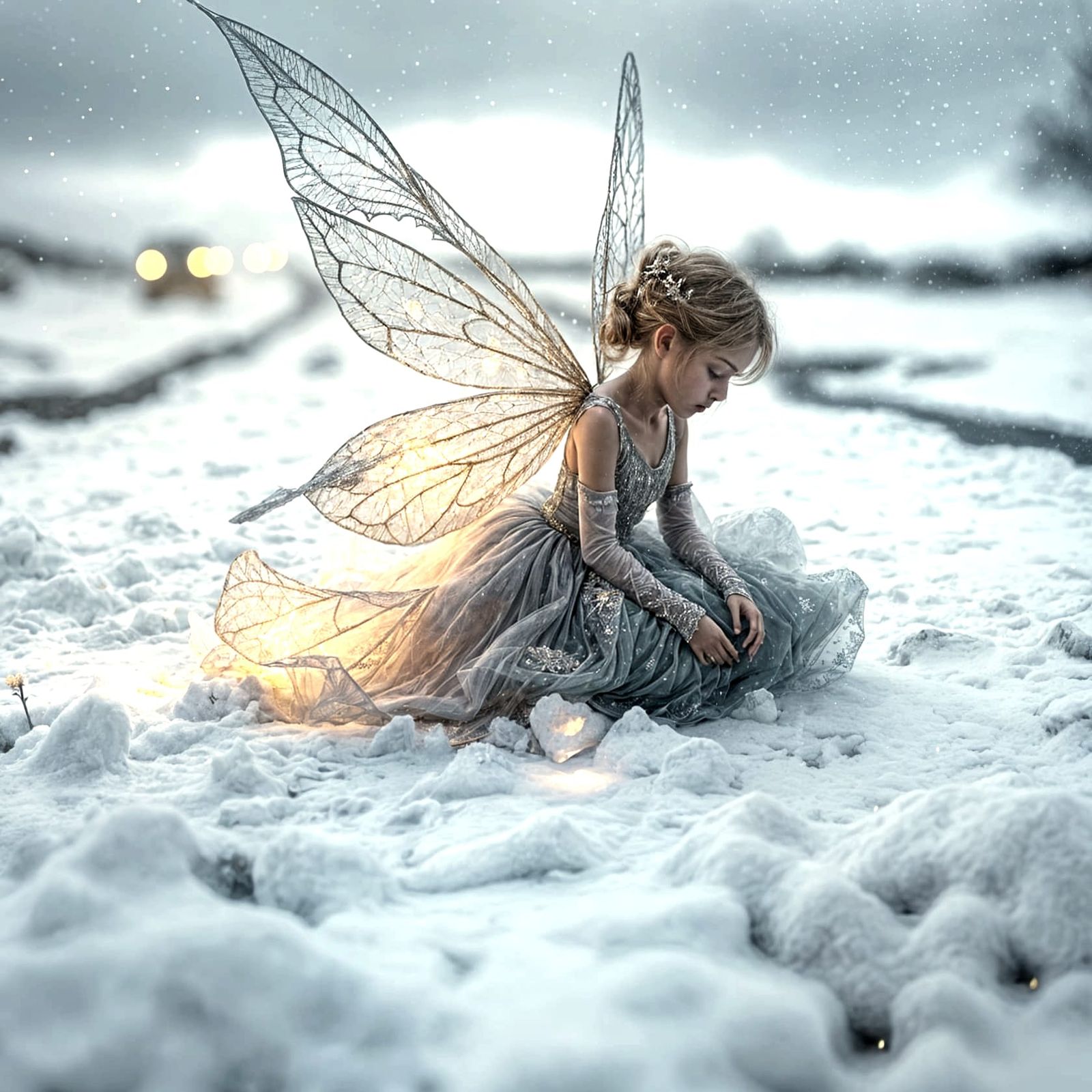 Iceland Fairy in Snowy Landscape
