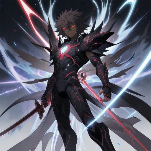 Majestic Warrior in Futuristic Armor