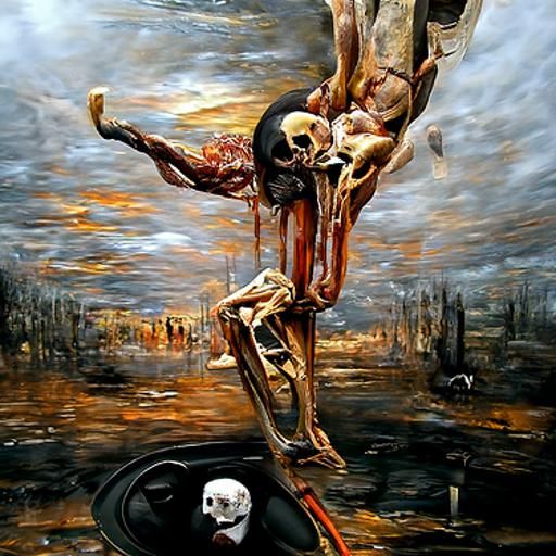 Oil Painting Glorifying Life and Death