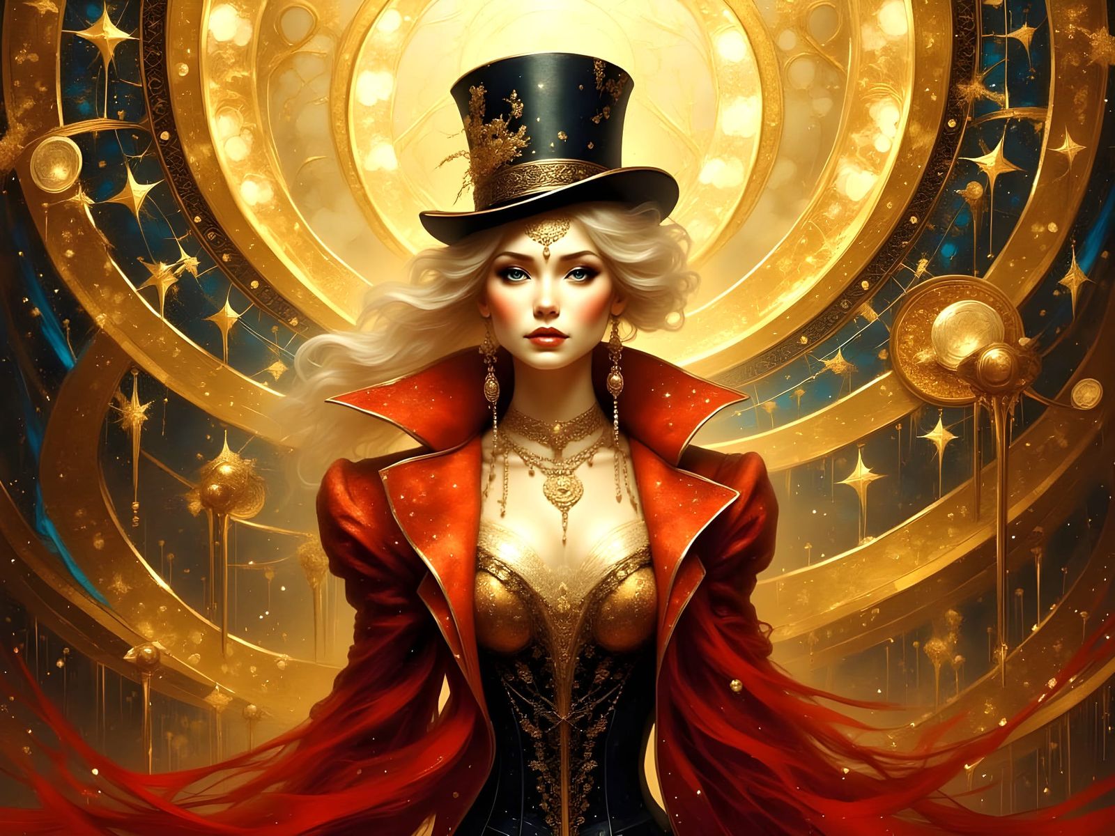 Surreal Circus Queen in Splendid Gothic Style