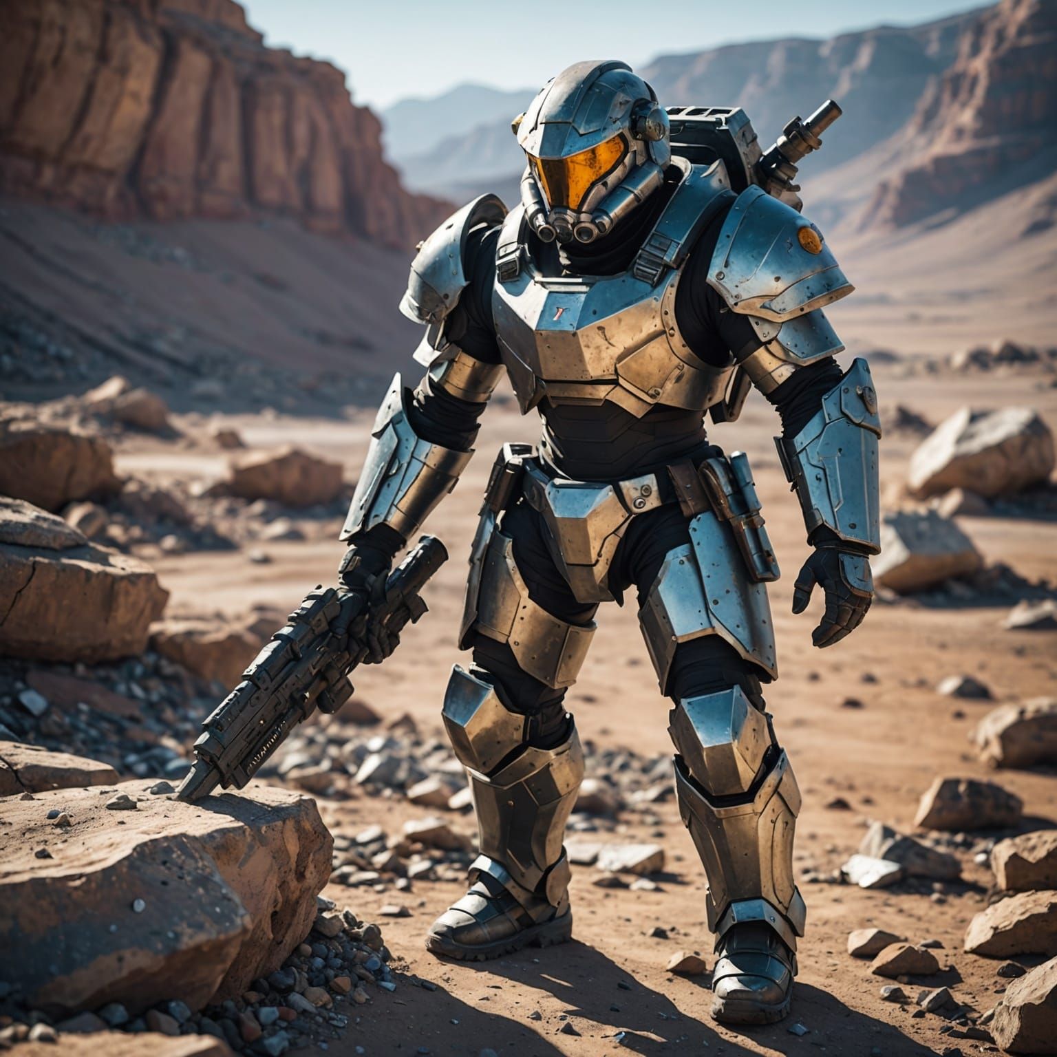 Wasteland Scavenger Searches for Resources: Professional Pho...