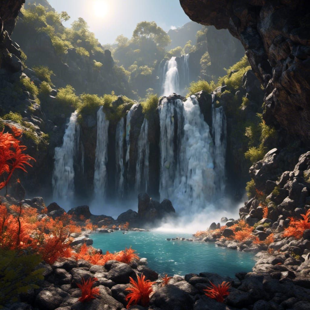 Mount Zion Hot Spring: Realistic Lava Landscape