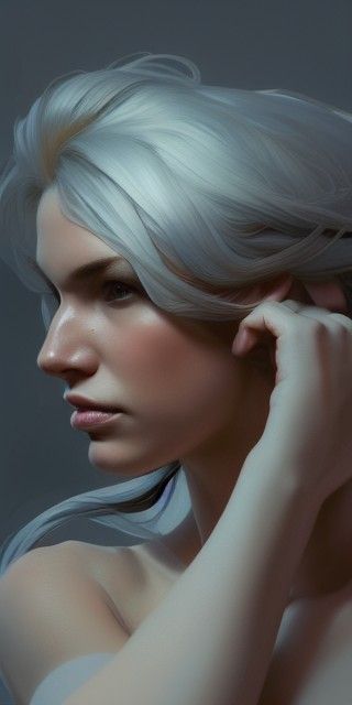 Hyperdetailed Portrait in Triadic Colors, Trending Art