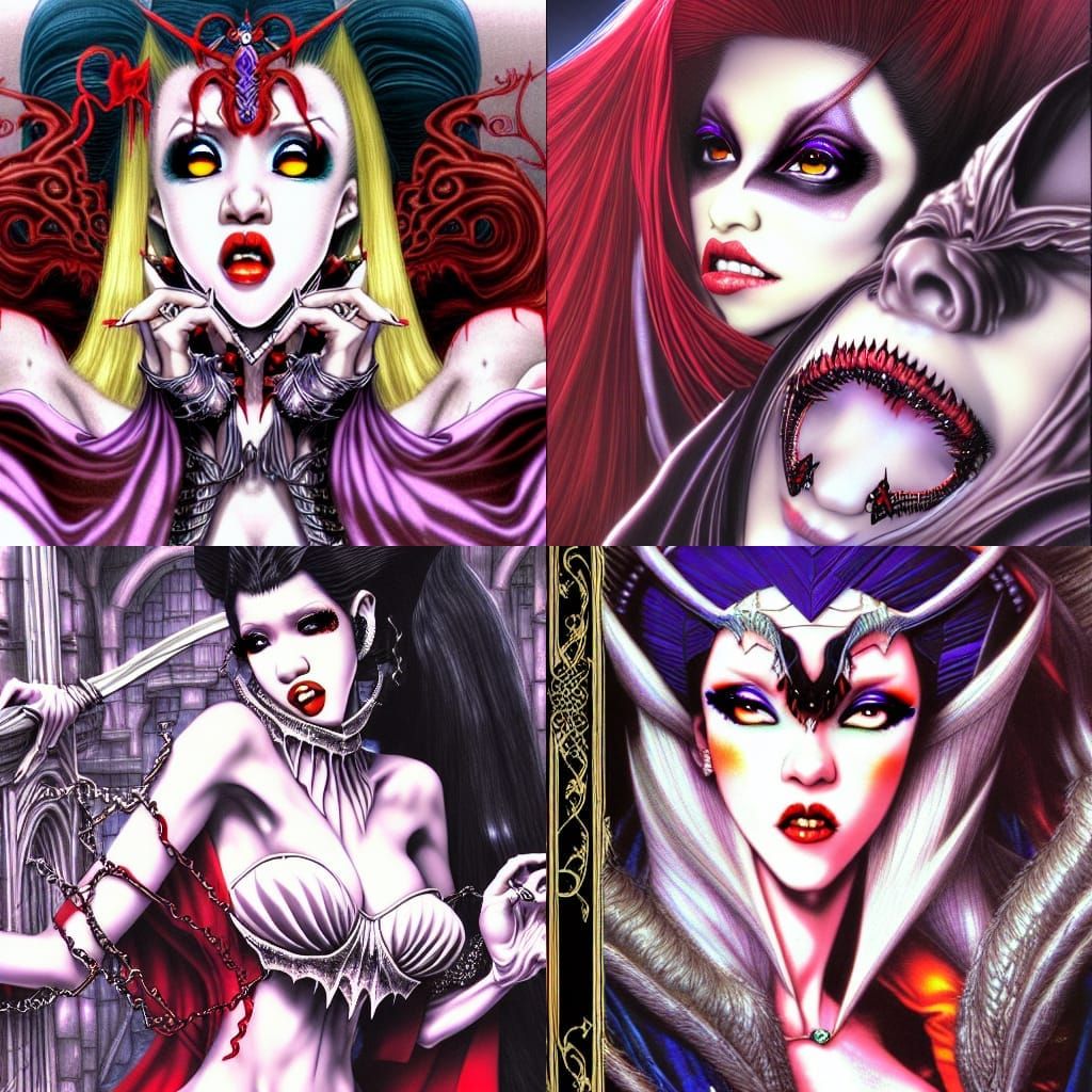 Vampire Queen Inspired by Japanese Anime Art