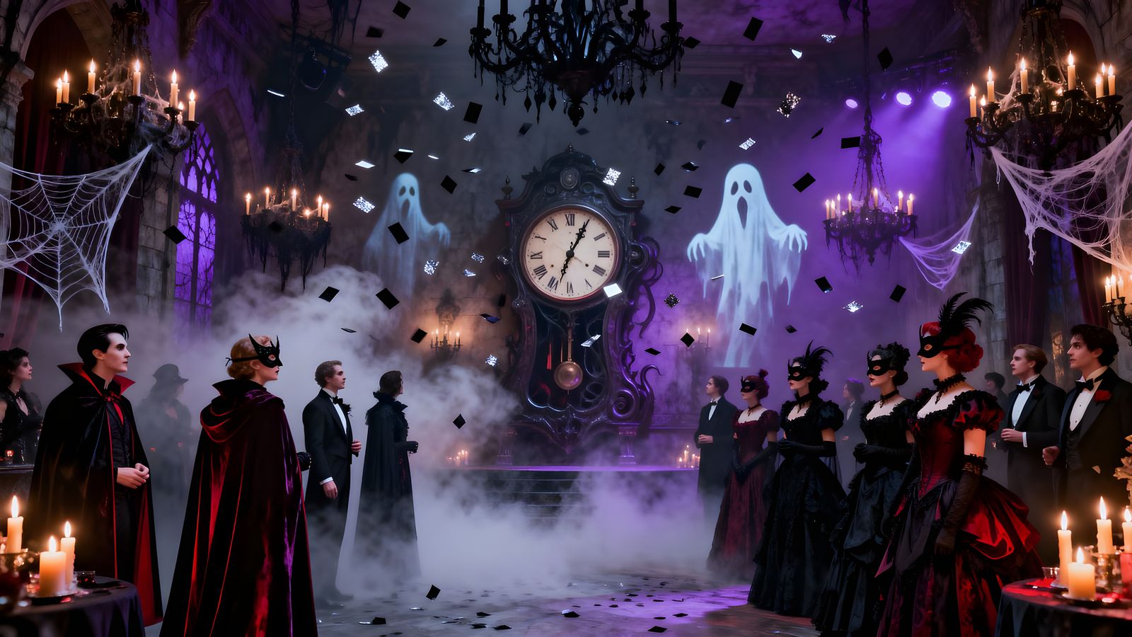 Haunted New Year's Ballroom in Gothic Style