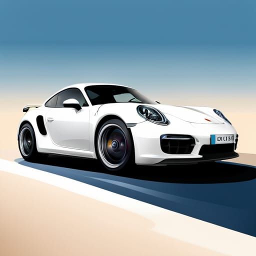 Retro Porsche T-Shirt Graphic Design in Synthwave Style