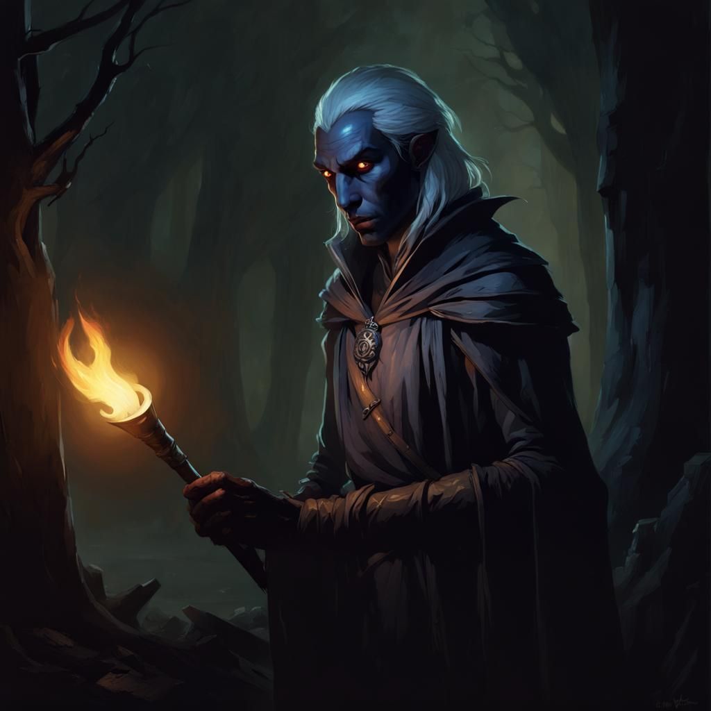 What is the drow planning to do with the torch?