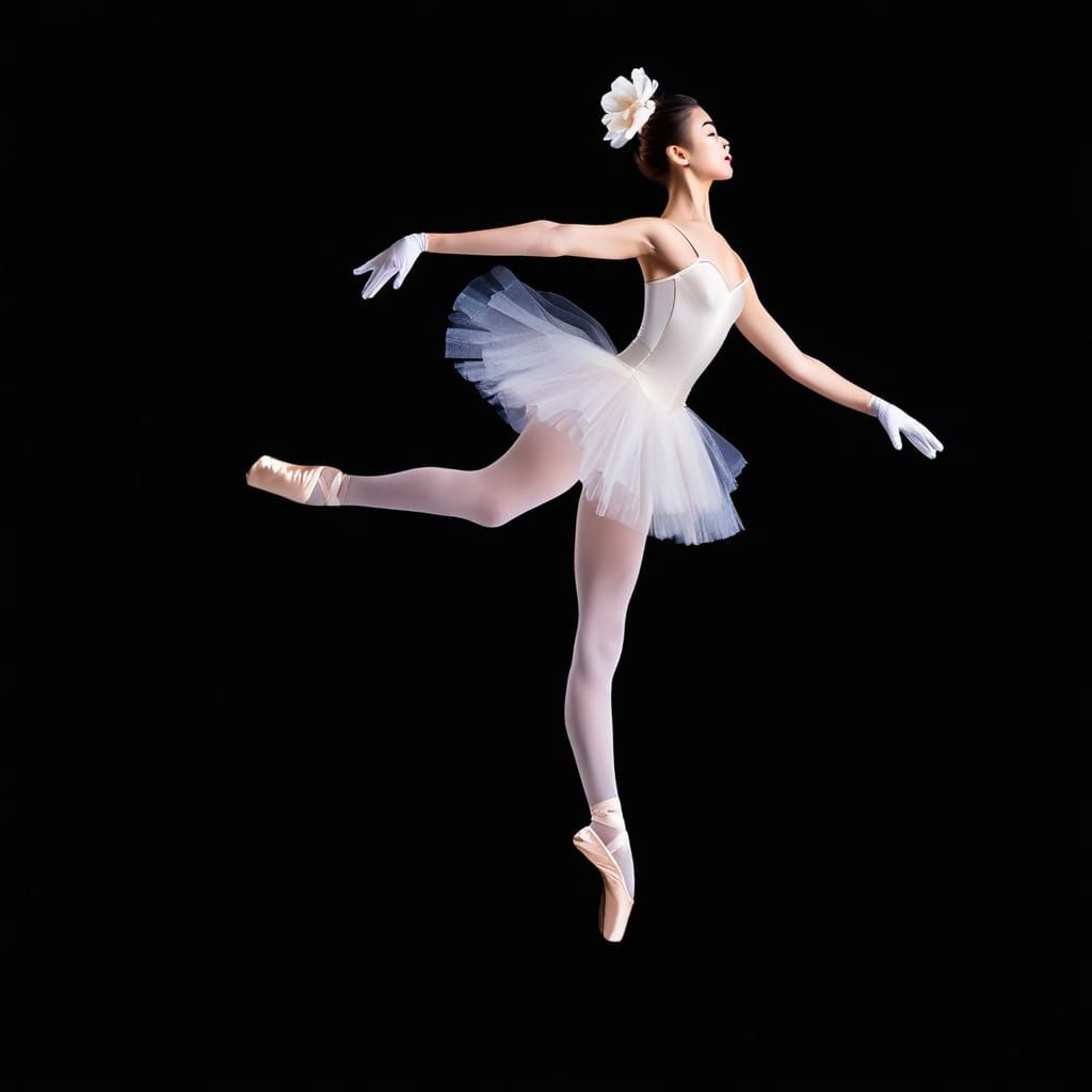 Elegant Ballerina in Minimalist Style