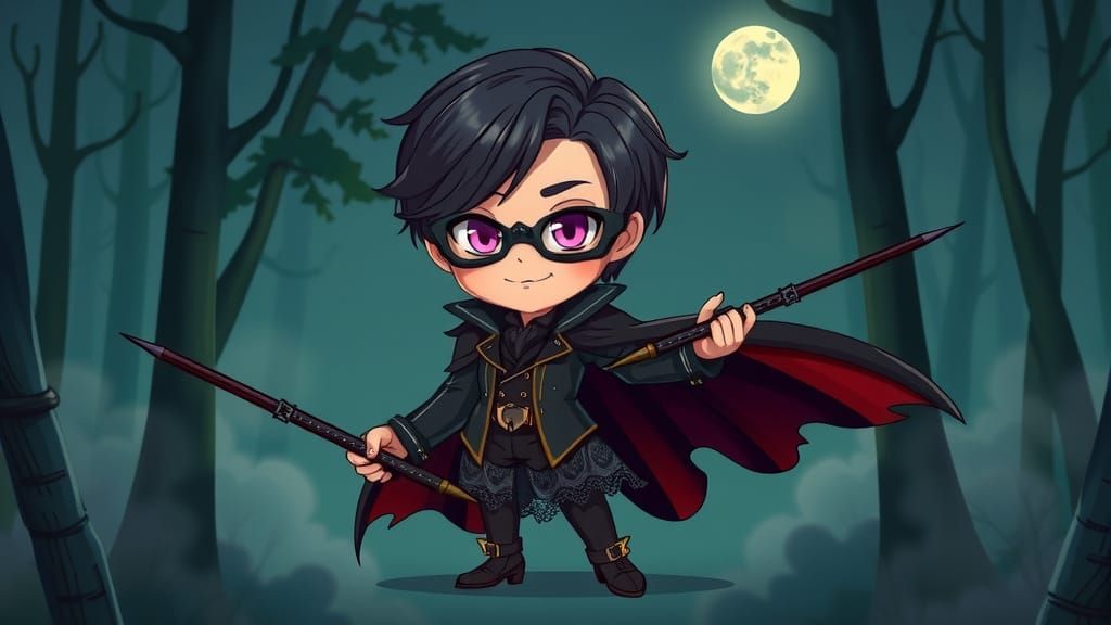 Gothic Chibi Robin in Victorian Style
