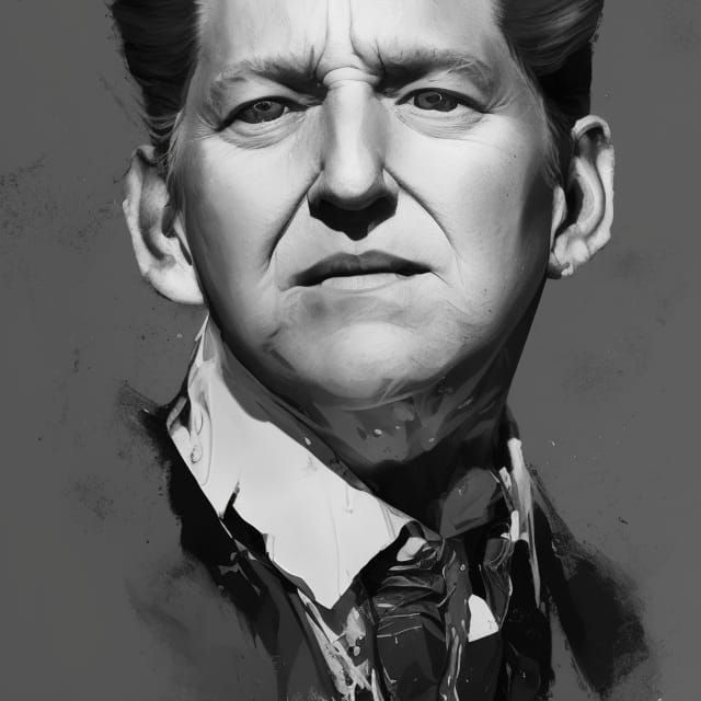 Young Man's Portrait in Art Nouveau Style