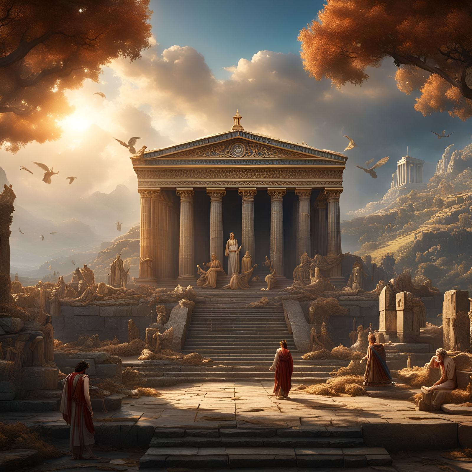 Greek Gods and Goddesses in Pre-Raphaelite Style