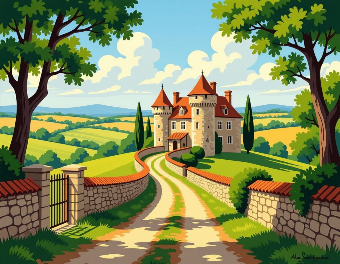 French Castle in Rolling Hills: A Romantic Impression