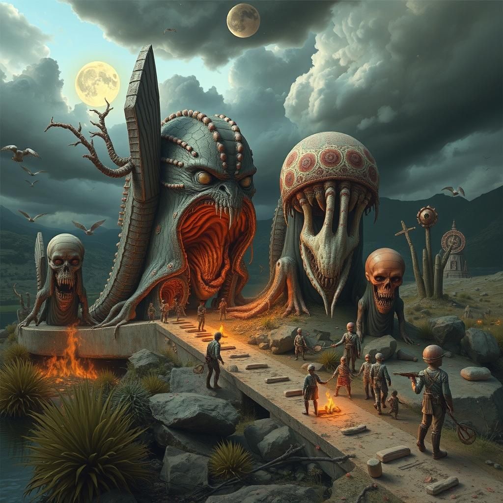 Abstract Massurrealist Composition