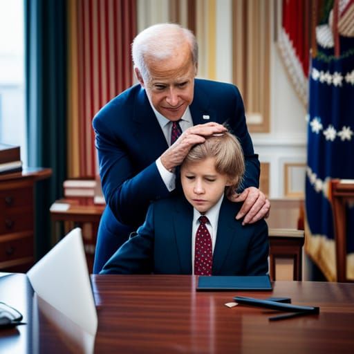 Joe Biden and Chucky with Youngsters