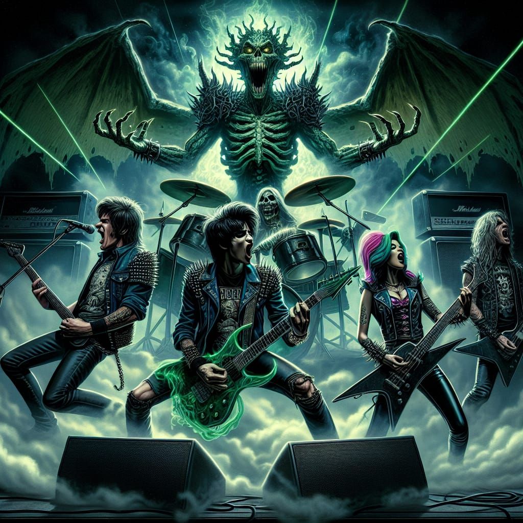 Heavy Metal Concert with Steel Dragon Apparition