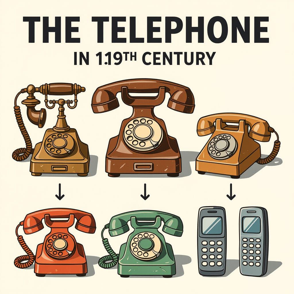 Vintage Telephone Communication in a 20th Century Household