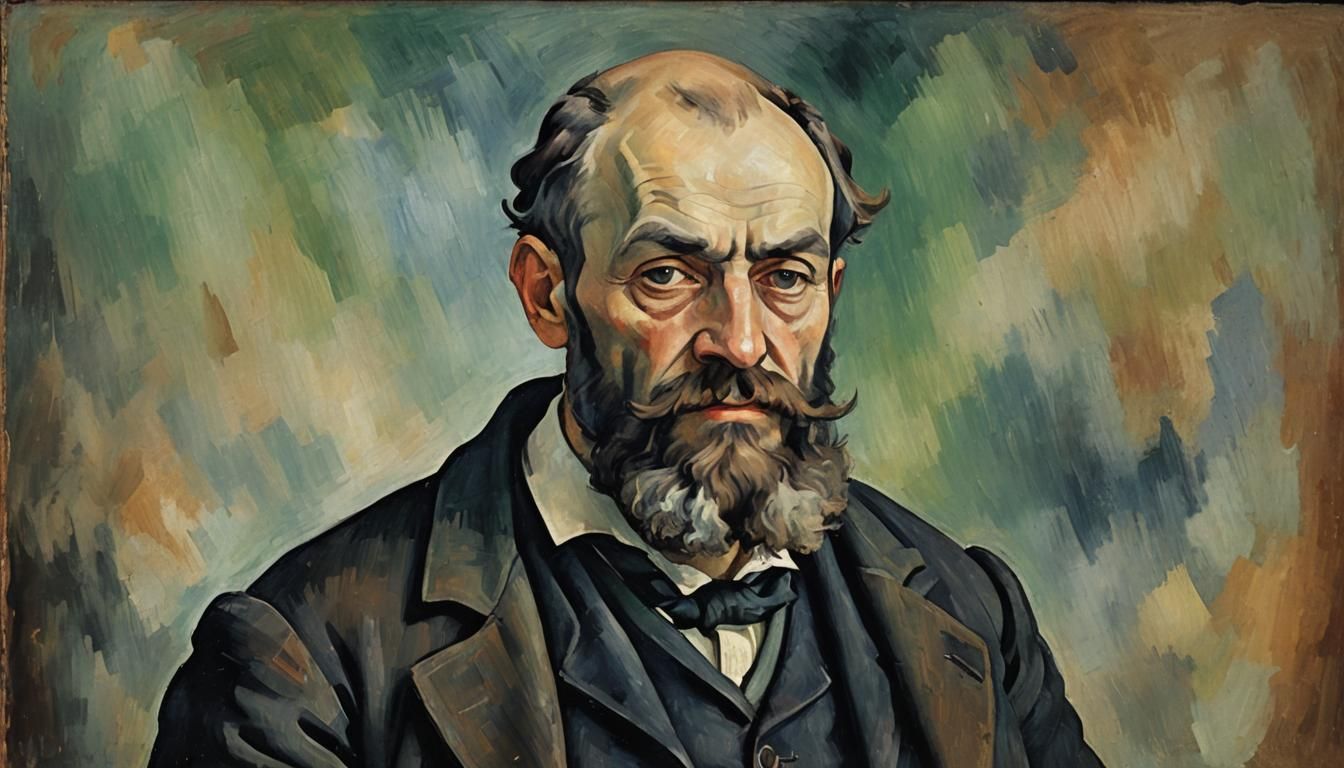 Classic Portrait in Oil, Cezanne Style