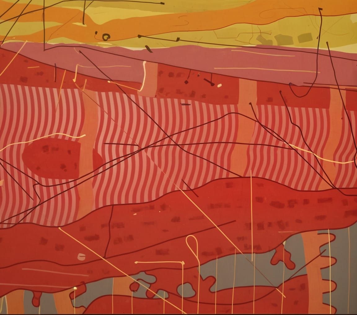 Abstract Fabric Painting at Art Basel