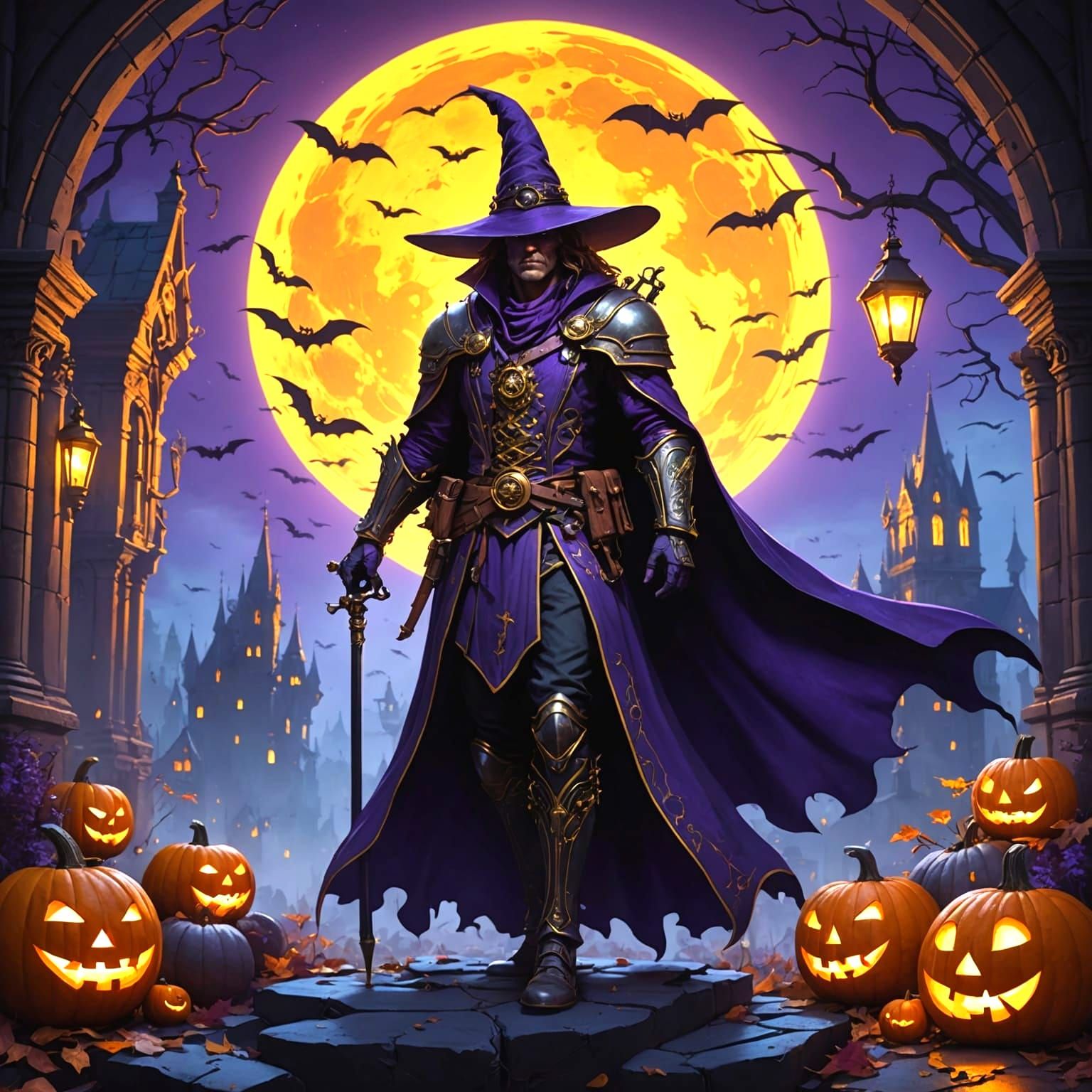 Hyperdetailed Halloween Night Fantasy Art in 8K