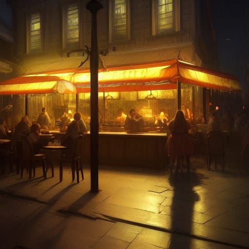 Night Cafe: Dark Fantasy Concept Art