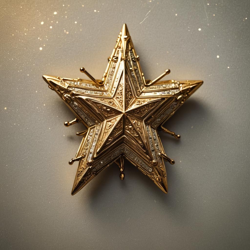 Shining Gold Star Portrait, Professional Photography