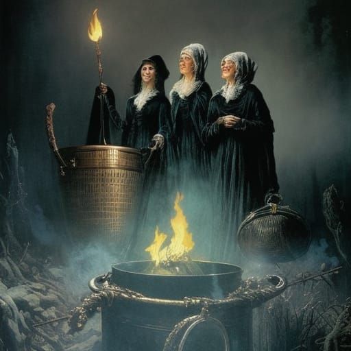 Witches' Brew: A Halloween Horror Scene