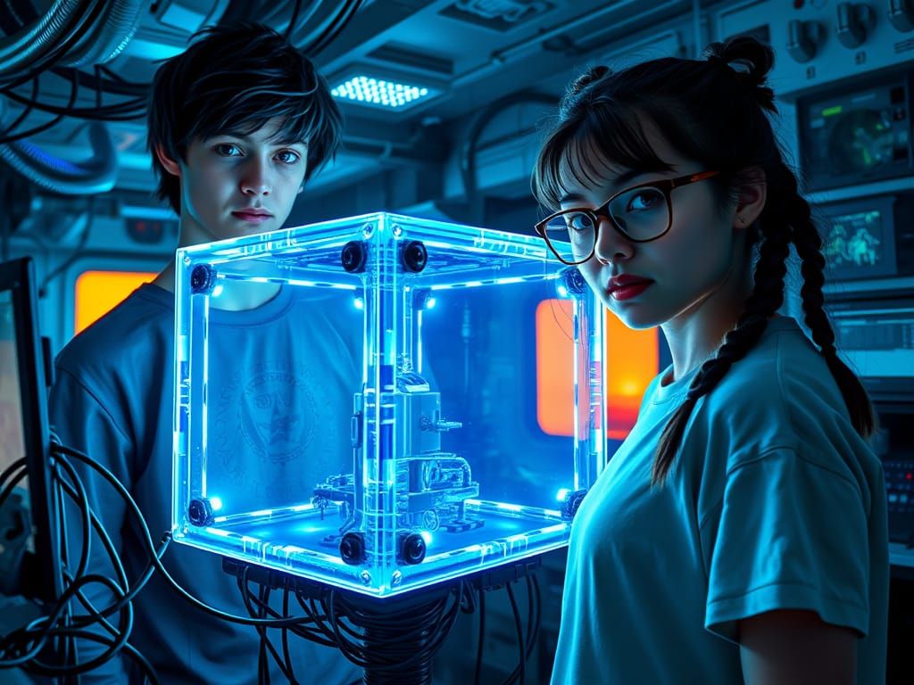 Teen Scientists Discover Kronos Cube in Secret Lab