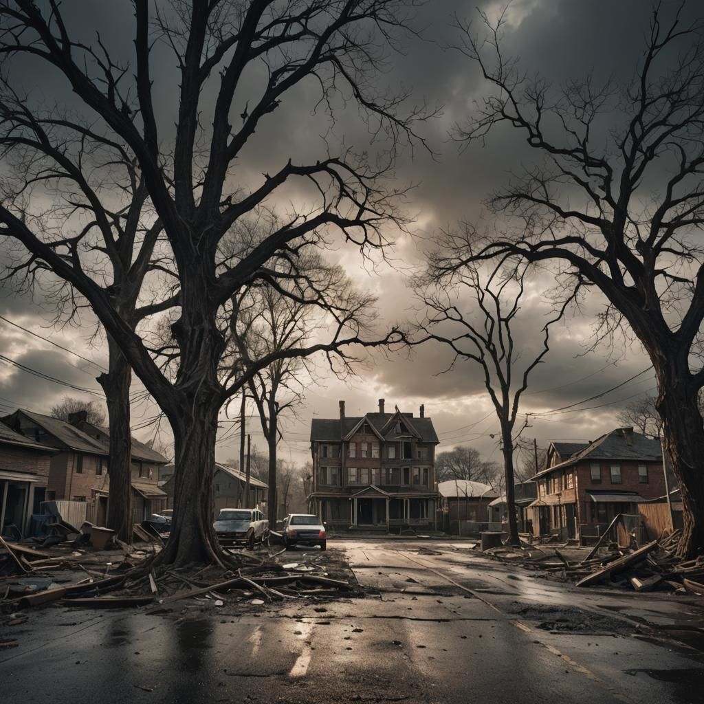 Moody Hyperrealistic Image of Despair