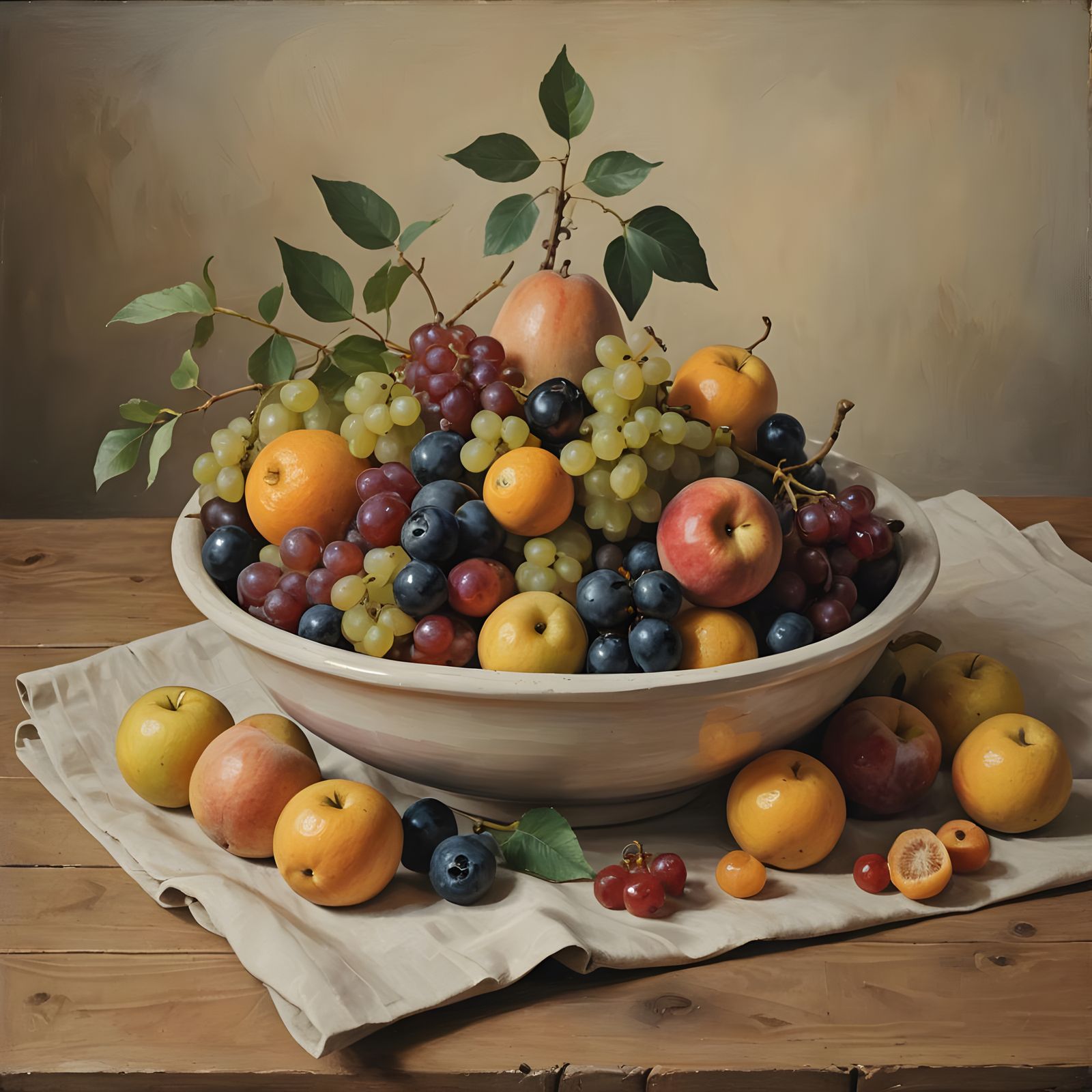 Still Life with Fruits: A Minimalist Composition