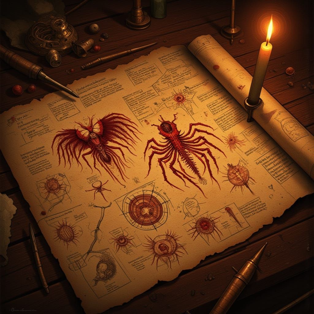 Evil Plague Doctor's Gruesome Surgical Notes by Candlelight