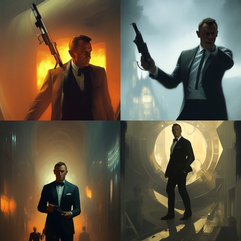 James Bond Dark Fantasy Concept Art