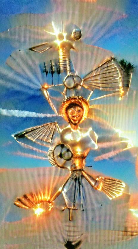Ophanim Angel at Sundown: Biblically Accurate Gyroscope