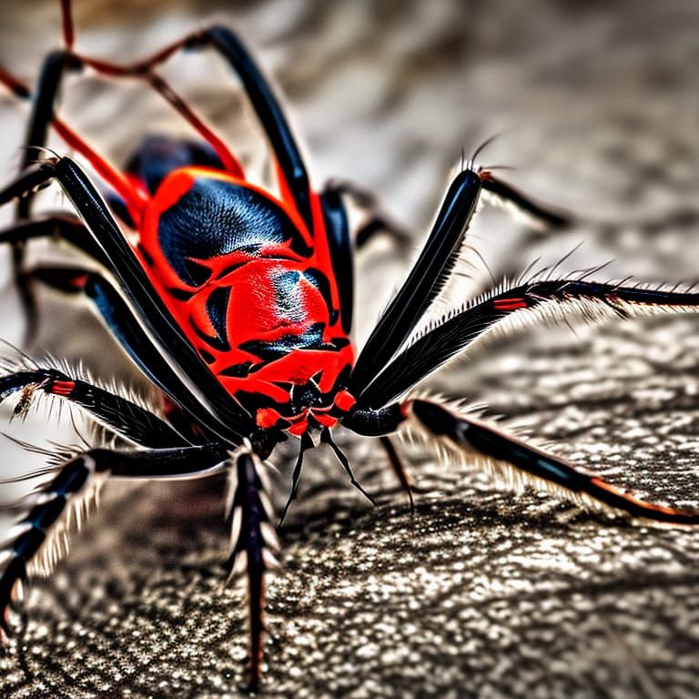 Hyperrealistic Redback Spider Tattoo Art