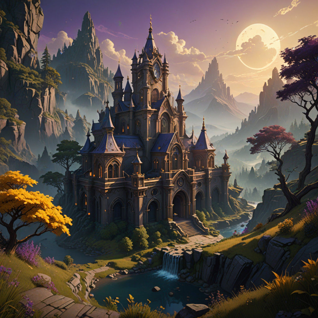 Surreal Fantasy World Unveiled in Moody Twilight