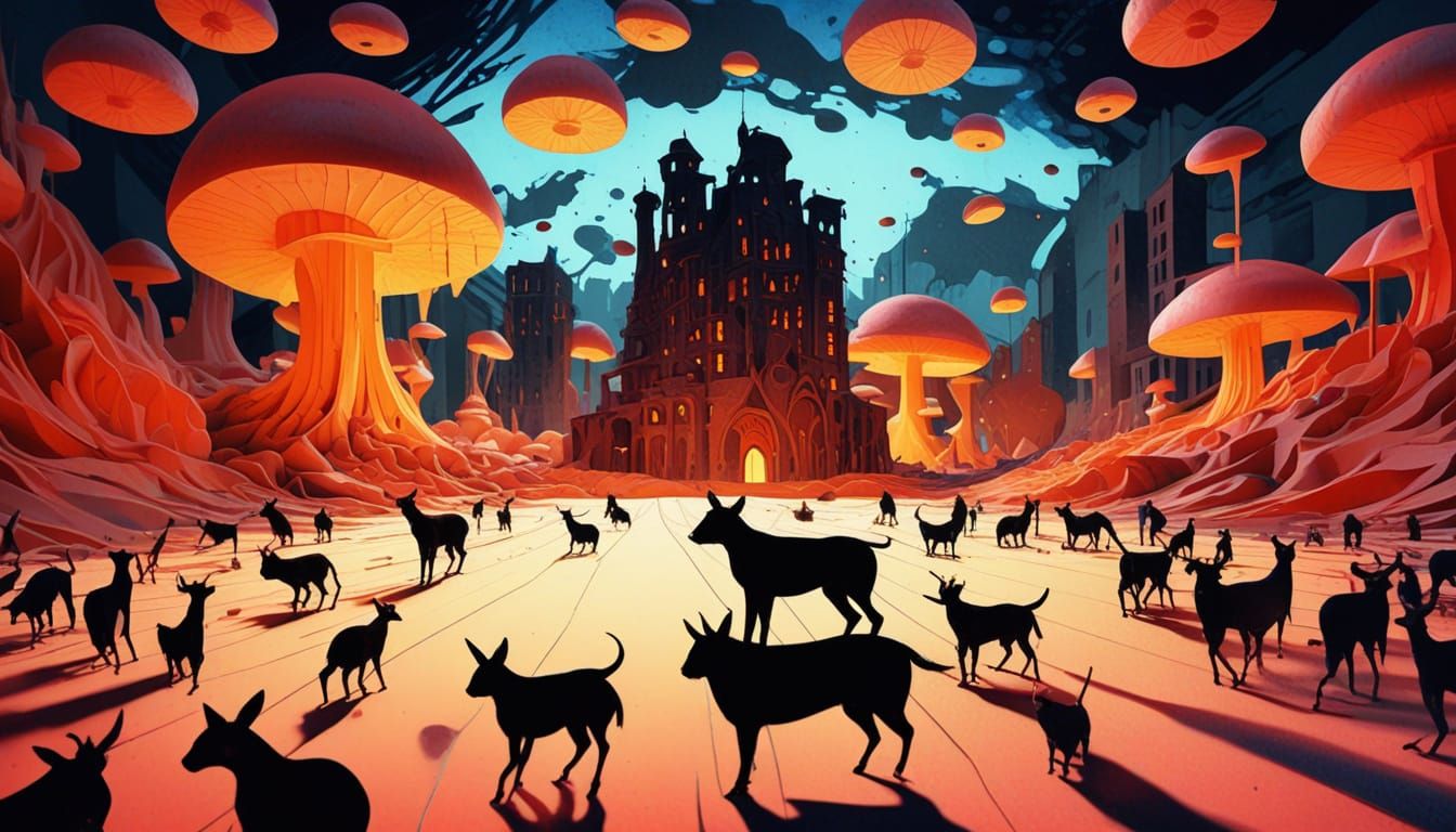 Dark Comic Style Manic Pixie Dream Girl