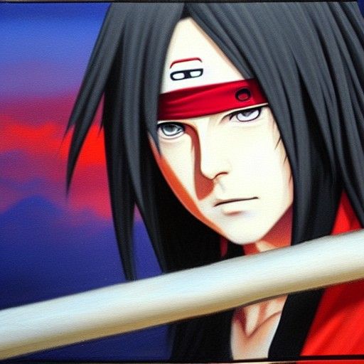 Itachi Uchiha as Oil Painting by James Gurney