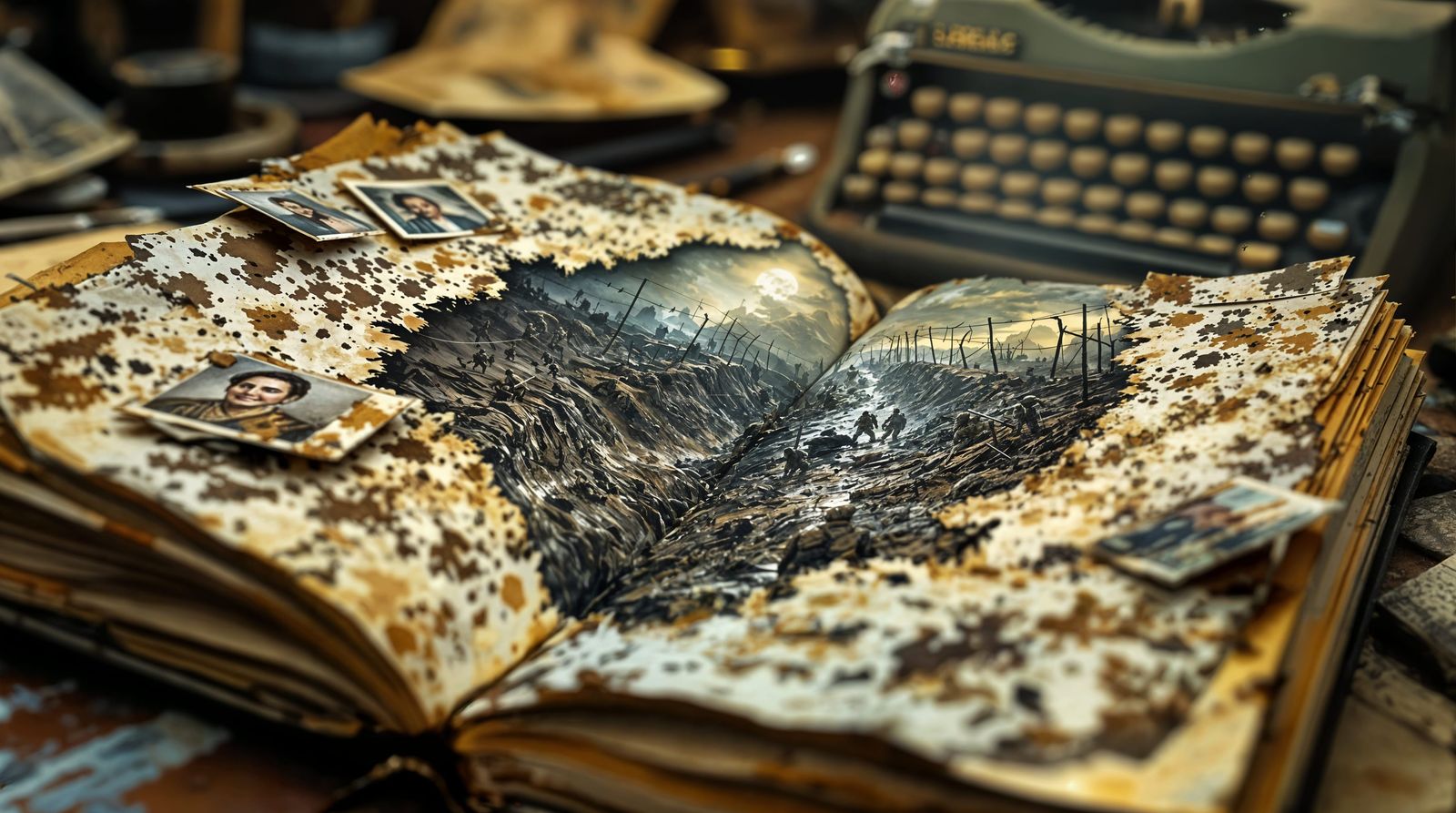 War Journalist's Chronicle in Gritty Fantasy Art