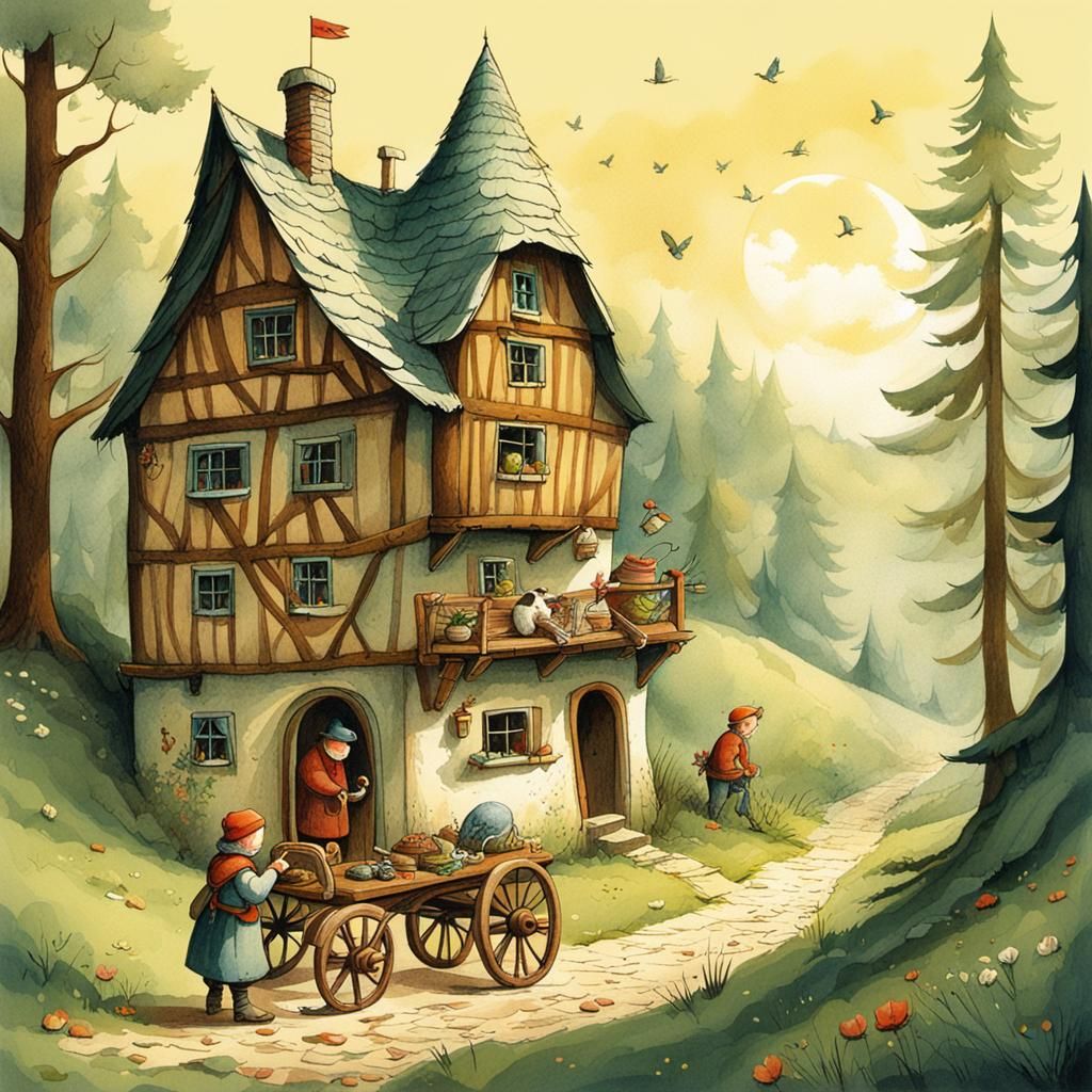 Enchanting Storybook Illustration in Zavřel Style