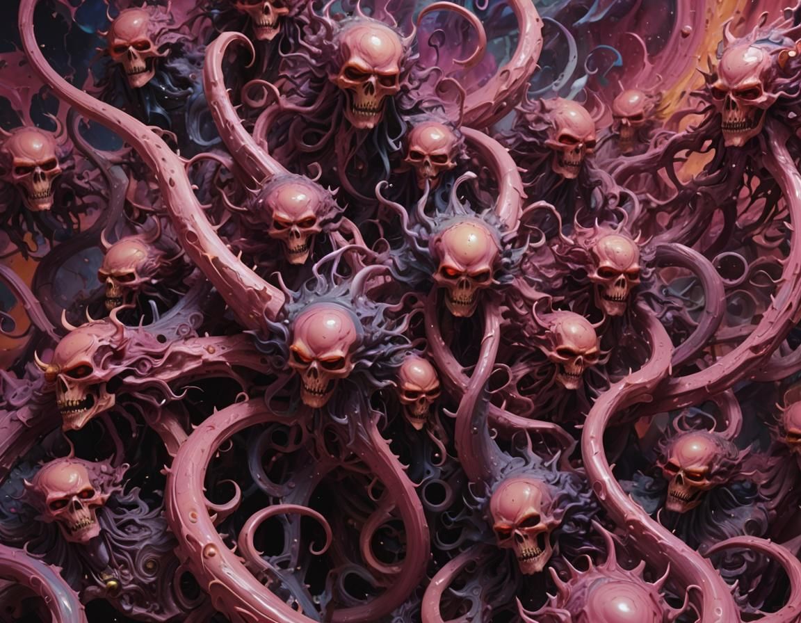 Warhammer 40k Daemon Engulfed by Psychedelic Warp