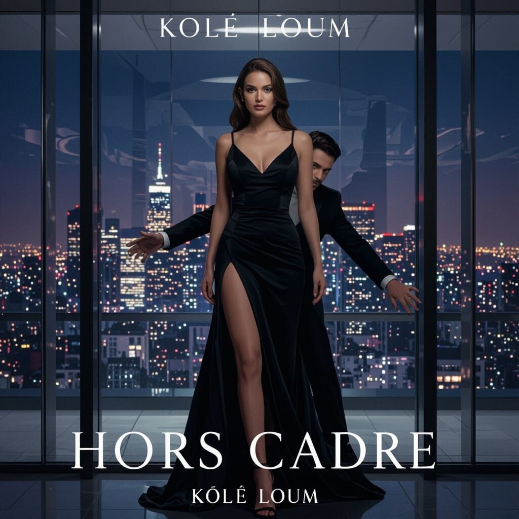 Psychological Thriller Book Cover: Woman in Office at Night