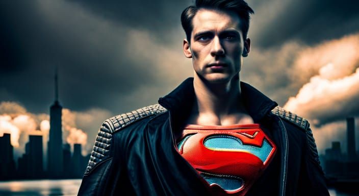Hyperrealistic Russian Superman in Cinematic Style