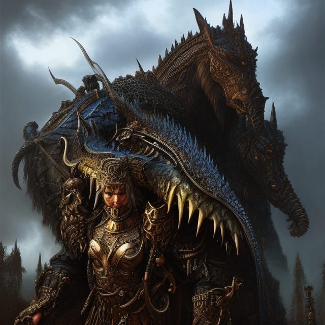 Hyperrealistic Scandinavian God in Gothic Art Style