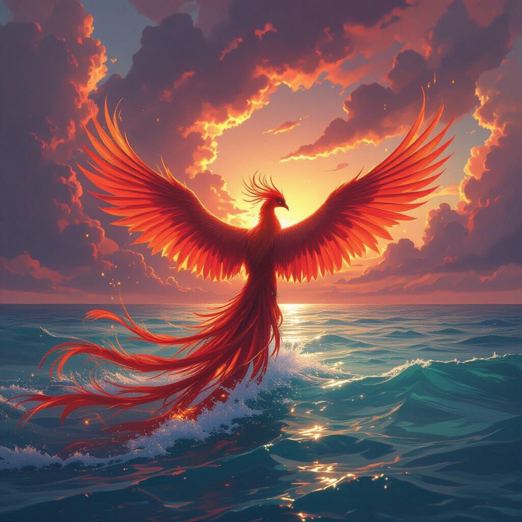 A majestic phoenix