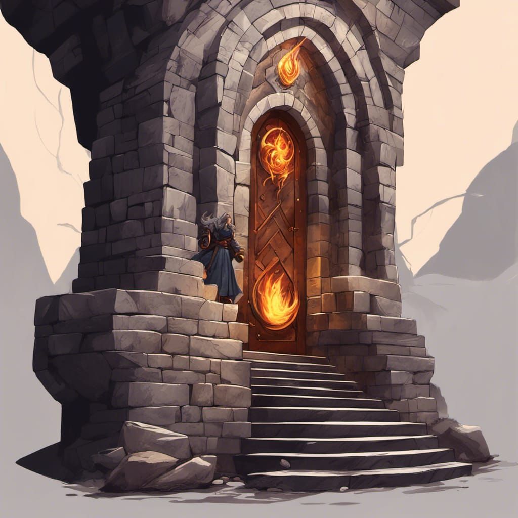 Fantasy Characters Climb Tower to New Realms