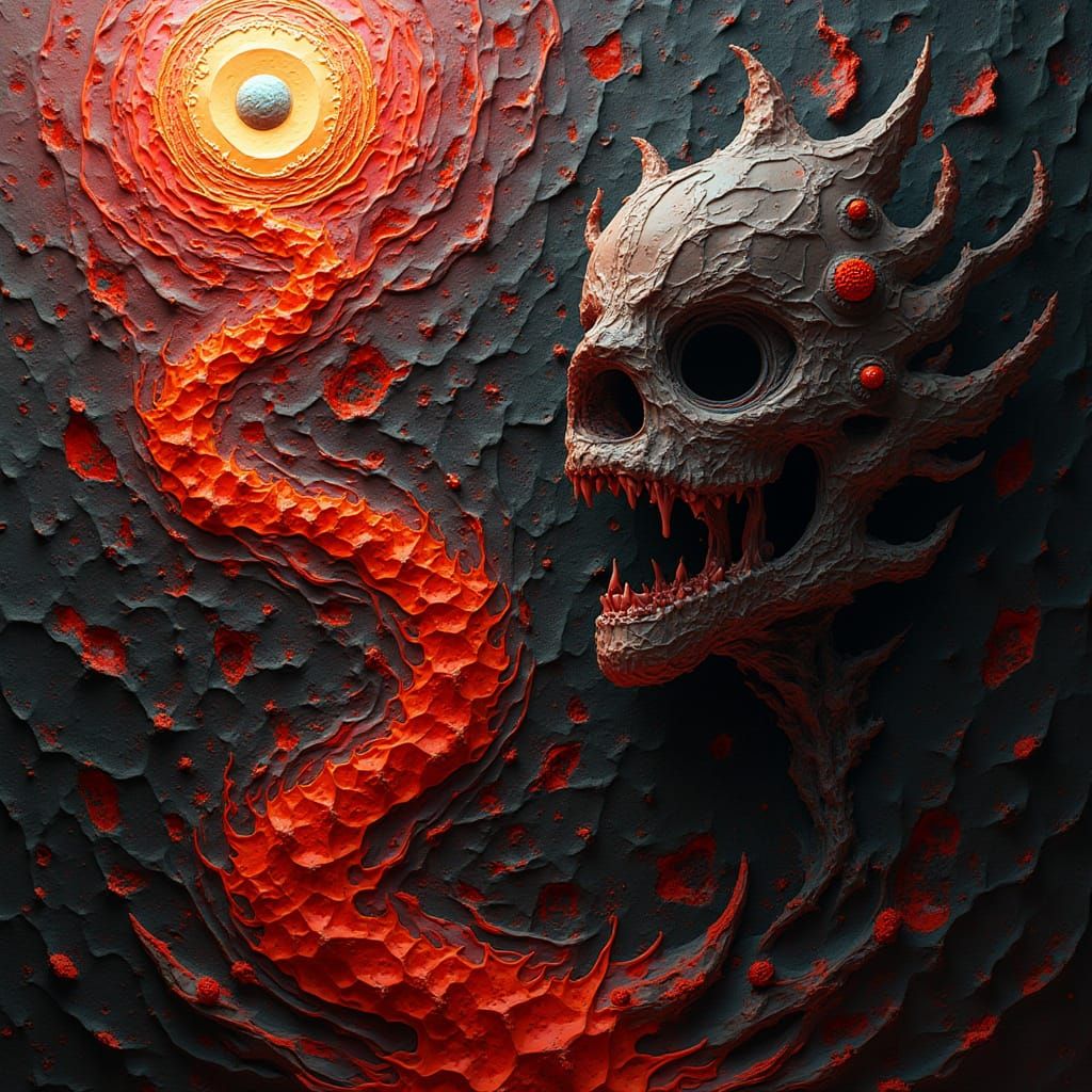 Bloody Abstract Horror in Cubist Style